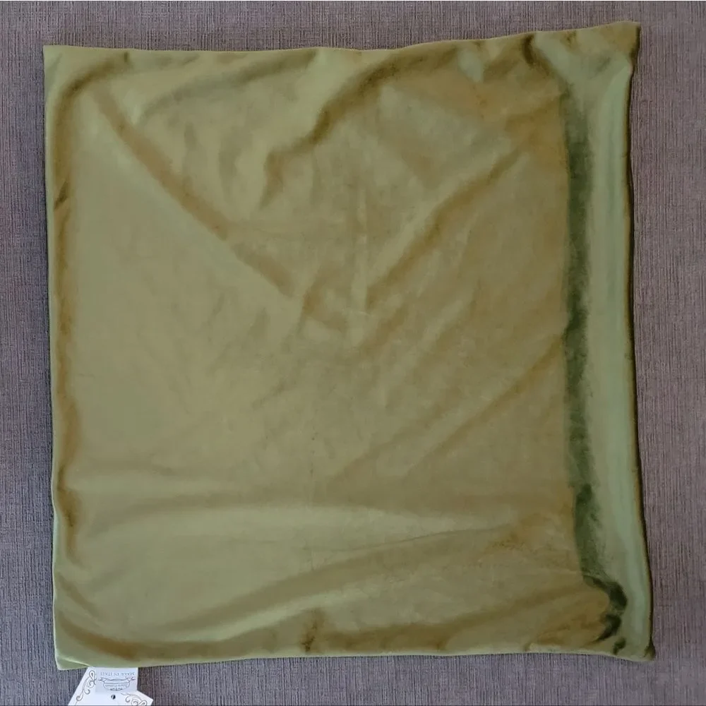 TELERIE VISCONTI VENETIAN VELVET ITALIAN LUXURY PILLOW 20x20 SHAM spruce green
